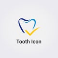 Tooth Icon Dental Care Medical Care Health Dentist Business Logo Design Various Shapes Graphic Modern Elements Royalty Free Stock Photo