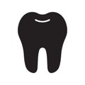 Tooth Icon in flat style.