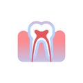 Tooth icon human organ anatomy healthcare medical concept white background Royalty Free Stock Photo