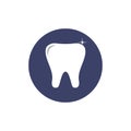 Tooth icon isolated on white background Royalty Free Stock Photo