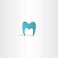 tooth icon letter m logo