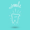 Tooth. Icon silhouette. Health, medical or doctor and dentist office symbols. Oral care, dental, dentist office, tooth heal
