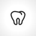 Tooth icon. Tooth vector icon. Tooth isolated icon Royalty Free Stock Photo