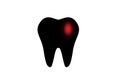 Tooth icon with sleepiness.