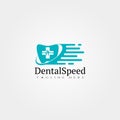 Tooth icon template,dental speed logo,medical,creative vector design