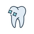 Color illustration icon for Tooth, periodontics and dental Royalty Free Stock Photo