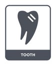 tooth icon in trendy design style. tooth icon isolated on white background. tooth vector icon simple and modern flat symbol for Royalty Free Stock Photo
