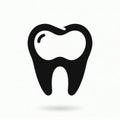 Tooth icon isolated on white background. Vector. Royalty Free Stock Photo