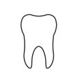 Teeth icon dentist flat vector Tooth icon vector illustration on white background.Teeth icon dentist flat