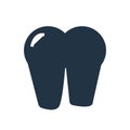 Tooth icon vector isolated on white background, Tooth sign Royalty Free Stock Photo