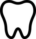 Tooth icon vector. Medical Tooth symbol illustration. Royalty Free Stock Photo
