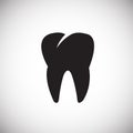 Tooth icon on white background