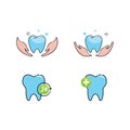Tooth icons Royalty Free Stock Photo