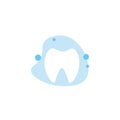 Tooth illustration. Tooth flat icon on white background. Tooth clipart Royalty Free Stock Photo