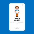 tooth kid boy vector