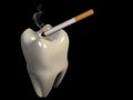The tooth like ashtray Royalty Free Stock Photo