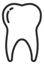 Tooth line icon. Molar sign. Dental clinic logo