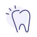 Tooth line icon. Stomatology sign. Vector web sign, button