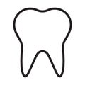 Tooth line icon vector