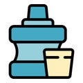 Tooth liquid icon vector flat