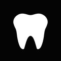 Tooth logo black white icon