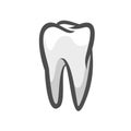 Tooth logo icon black outline vector illustration