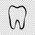 Tooth logo icon for dentist or stomatology dental care