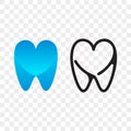 Tooth logo vector dentist stomatology dental icon