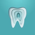 Tooth Logo Poster. Modern Styled Vector Illustration.