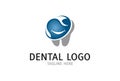 Tooth Medical Dental Blue and Grey Creative Luxury Logo Design