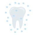 Tooth, mineral, calcium. Dentistry. Vector illustration can be used for topics such as health, nutrition, vitamins.
