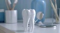 The Tooth Model on Counter.AI generated image Royalty Free Stock Photo