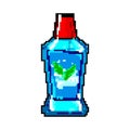 tooth mouthwash game pixel art vector illustration