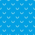 Tooth necklace pattern vector seamless blue Royalty Free Stock Photo