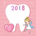 Tooth with new year