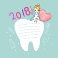 Tooth with new year