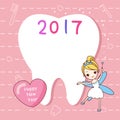 Tooth note with tooth fairy