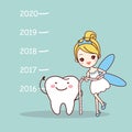 Tooth note with tooth fairy