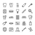 Tooth Outline Icon Set