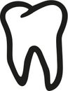 Tooth outline vector