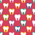 Tooth pattern seamless. teeth background. Vector illustration Royalty Free Stock Photo