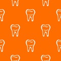 Tooth pattern vector orange Royalty Free Stock Photo