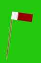 Quatar flag ,with green screen for chromakey