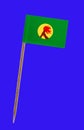 Zaire flag ,with blue screen for chromakey