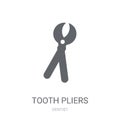 Tooth pliers icon. Trendy Tooth pliers logo concept on white background from Dentist collection Royalty Free Stock Photo