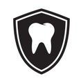 Tooth protection icon, logo isolated on white background Royalty Free Stock Photo