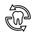 Tooth recheck icon Royalty Free Stock Photo