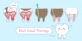 Tooth with root canal therapy