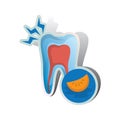 tooth sensitive to acidity. Vector illustration decorative design