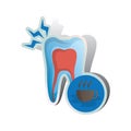 tooth sensitive to hot. Vector illustration decorative design Royalty Free Stock Photo